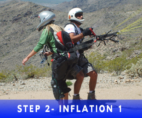 Tandem Paragliding Inflation 1